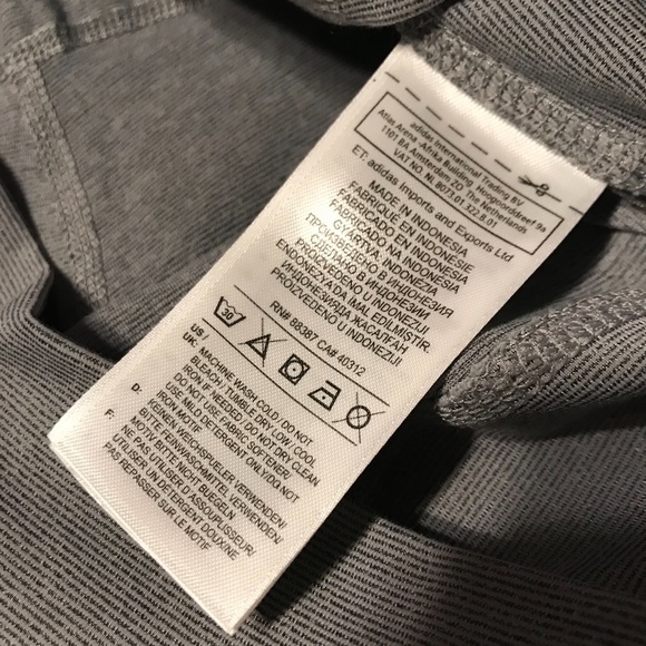 Women’s Adidas Light Heather Grey & White Side 3 Stripes Training Leggings - Picture 13 of 15